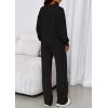 imagePRETTYGARDEN Womens Casual Two Piece Sets Fall 2026 Outfits Quarter Zip Sweatshirts Straight Leg Pants Sweatsuits TracksuitBlack