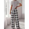 imagePRETTYGARDEN Womens Pajama Sets 2 Piece Lounge PJ Set 2026 Summer Soft Sleepwear Short Sleeve Top Loose Pants Spring OutfitsGrey