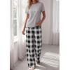 imagePRETTYGARDEN Womens Pajama Sets 2 Piece Lounge PJ Set 2026 Summer Soft Sleepwear Short Sleeve Top Loose Pants Spring OutfitsGrey