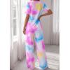 imagePRETTYGARDEN Womens Pajama Sets 2 Piece Lounge PJ Set 2026 Summer Soft Sleepwear Short Sleeve Top Loose Pants Spring OutfitsMulticolor