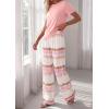 imagePRETTYGARDEN Womens Pajama Sets 2 Piece Lounge PJ Set 2026 Summer Soft Sleepwear Short Sleeve Top Loose Pants Spring OutfitsPink