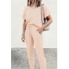 imagePRETTYGARDEN Womens Two Piece Lounge Sets 2026 Spring Summer Jogger Pants Vacation Outfits Travel Airplane Matching ClothesBeige