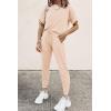 imagePRETTYGARDEN Womens Two Piece Lounge Sets 2026 Spring Summer Jogger Pants Vacation Outfits Travel Airplane Matching ClothesBeige