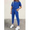 imagePRETTYGARDEN Womens Two Piece Lounge Sets 2026 Spring Summer Jogger Pants Vacation Outfits Travel Airplane Matching ClothesBlue