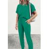 imagePRETTYGARDEN Womens Two Piece Lounge Sets 2026 Spring Summer Jogger Pants Vacation Outfits Travel Airplane Matching ClothesBright Green