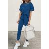 imagePRETTYGARDEN Womens Two Piece Lounge Sets 2026 Spring Summer Jogger Pants Vacation Outfits Travel Airplane Matching ClothesDark Blue