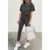 imagePRETTYGARDEN Womens Two Piece Lounge Sets 2026 Spring Summer Jogger Pants Vacation Outfits Travel Airplane Matching ClothesDark Grey