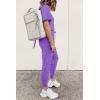 imagePRETTYGARDEN Womens Two Piece Lounge Sets 2026 Spring Summer Jogger Pants Vacation Outfits Travel Airplane Matching ClothesLight Purple
