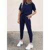 imagePRETTYGARDEN Womens Two Piece Lounge Sets 2026 Spring Summer Jogger Pants Vacation Outfits Travel Airplane Matching ClothesNavy