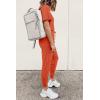 imagePRETTYGARDEN Womens Two Piece Lounge Sets 2026 Spring Summer Jogger Pants Vacation Outfits Travel Airplane Matching ClothesOrange Red