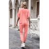 imagePRETTYGARDEN Womens Two Piece Lounge Sets 2026 Spring Summer Jogger Pants Vacation Outfits Travel Airplane Matching ClothesPink