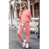imagePRETTYGARDEN Womens Two Piece Lounge Sets 2026 Spring Summer Jogger Pants Vacation Outfits Travel Airplane Matching ClothesPink