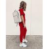 imagePRETTYGARDEN Womens Two Piece Lounge Sets 2026 Spring Summer Jogger Pants Vacation Outfits Travel Airplane Matching ClothesRed