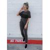 imagePRETTYGARDEN Womens Two Piece Lounge Sets 2026 Spring Summer Jogger Pants Vacation Outfits Travel Airplane Matching ClothesStriped Dark Grey