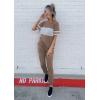 imagePRETTYGARDEN Womens Two Piece Lounge Sets 2026 Spring Summer Jogger Pants Vacation Outfits Travel Airplane Matching ClothesStriped Dark Khaki