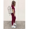 imagePRETTYGARDEN Womens Two Piece Lounge Sets 2026 Spring Summer Jogger Pants Vacation Outfits Travel Airplane Matching ClothesWine Red