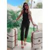 imagePRETTYGARDEN Womens Two Piece Outfit Sets Casual Summer Sleeveless Matching Lounge Wear Spring Travel Clothes TracksuitBlack