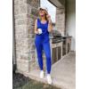 imagePRETTYGARDEN Womens Two Piece Outfit Sets Casual Summer Sleeveless Matching Lounge Wear Spring Travel Clothes TracksuitBlue