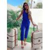 imagePRETTYGARDEN Womens Two Piece Outfit Sets Casual Summer Sleeveless Matching Lounge Wear Spring Travel Clothes TracksuitBlue