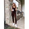 imagePRETTYGARDEN Womens Two Piece Outfit Sets Casual Summer Sleeveless Matching Lounge Wear Spring Travel Clothes TracksuitBrown