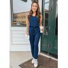 imagePRETTYGARDEN Womens Two Piece Outfit Sets Casual Summer Sleeveless Matching Lounge Wear Spring Travel Clothes TracksuitDark Blue