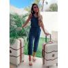 imagePRETTYGARDEN Womens Two Piece Outfit Sets Casual Summer Sleeveless Matching Lounge Wear Spring Travel Clothes TracksuitDark Blue