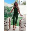 imagePRETTYGARDEN Womens Two Piece Outfit Sets Casual Summer Sleeveless Matching Lounge Wear Spring Travel Clothes TracksuitDark Green