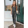 imagePRETTYGARDEN Womens Two Piece Outfit Sets Casual Summer Sleeveless Matching Lounge Wear Spring Travel Clothes TracksuitDark Grey