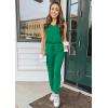 imagePRETTYGARDEN Womens Two Piece Outfit Sets Casual Summer Sleeveless Matching Lounge Wear Spring Travel Clothes TracksuitGreen