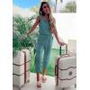 imagePRETTYGARDEN Womens Two Piece Outfit Sets Casual Summer Sleeveless Matching Lounge Wear Spring Travel Clothes TracksuitGrey Green