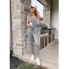 imagePRETTYGARDEN Womens Two Piece Outfit Sets Casual Summer Sleeveless Matching Lounge Wear Spring Travel Clothes TracksuitLight Grey