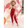 imagePRETTYGARDEN Womens Two Piece Outfit Sets Casual Summer Sleeveless Matching Lounge Wear Spring Travel Clothes TracksuitRed