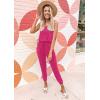imagePRETTYGARDEN Womens Two Piece Outfit Sets Casual Summer Sleeveless Matching Lounge Wear Spring Travel Clothes TracksuitRose Red