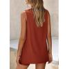 imagePRETTYGARDEN 2 Piece Sets for Women 2026 Summer Matching Lounge Shorts Set Resort Airport Travel Loungewear Outfits ClothingBrick Red