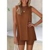 imagePRETTYGARDEN 2 Piece Sets for Women 2026 Summer Matching Lounge Shorts Set Resort Airport Travel Loungewear Outfits ClothingBrown