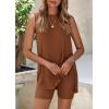 imagePRETTYGARDEN 2 Piece Sets for Women 2026 Summer Matching Lounge Shorts Set Resort Airport Travel Loungewear Outfits ClothingBrown