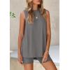 imagePRETTYGARDEN 2 Piece Sets for Women 2026 Summer Matching Lounge Shorts Set Resort Airport Travel Loungewear Outfits ClothingDark Grey