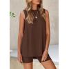 imagePRETTYGARDEN 2 Piece Sets for Women 2026 Summer Matching Lounge Shorts Set Resort Airport Travel Loungewear Outfits ClothingLight Coffee