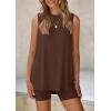 imagePRETTYGARDEN 2 Piece Sets for Women 2026 Summer Matching Lounge Shorts Set Resort Airport Travel Loungewear Outfits ClothingLight Coffee