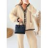 imagePRETTYGARDEN Lounge Sets for Women Fall 2026 Loungewear 2 Piece Outfits Cardigan Sweaters Track Suit Matching Winter ClothingBeige