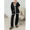 imagePRETTYGARDEN Lounge Sets for Women Fall 2026 Loungewear 2 Piece Outfits Cardigan Sweaters Track Suit Matching Winter ClothingBlack
