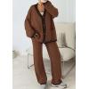 imagePRETTYGARDEN Lounge Sets for Women Fall 2026 Loungewear 2 Piece Outfits Cardigan Sweaters Track Suit Matching Winter ClothingCoffee