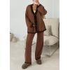 imagePRETTYGARDEN Lounge Sets for Women Fall 2026 Loungewear 2 Piece Outfits Cardigan Sweaters Track Suit Matching Winter ClothingCoffee
