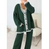 imagePRETTYGARDEN Lounge Sets for Women Fall 2026 Loungewear 2 Piece Outfits Cardigan Sweaters Track Suit Matching Winter ClothingDark Green