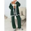 imagePRETTYGARDEN Lounge Sets for Women Fall 2026 Loungewear 2 Piece Outfits Cardigan Sweaters Track Suit Matching Winter ClothingDark Green