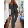 imagePRETTYGARDEN Lounge Sets for Women Fall 2026 Loungewear 2 Piece Outfits Cardigan Sweaters Track Suit Matching Winter ClothingDark Grey