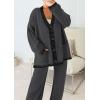 imagePRETTYGARDEN Lounge Sets for Women Fall 2026 Loungewear 2 Piece Outfits Cardigan Sweaters Track Suit Matching Winter ClothingDark Grey