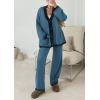 imagePRETTYGARDEN Lounge Sets for Women Fall 2026 Loungewear 2 Piece Outfits Cardigan Sweaters Track Suit Matching Winter ClothingGrey Blue