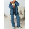 imagePRETTYGARDEN Lounge Sets for Women Fall 2026 Loungewear 2 Piece Outfits Cardigan Sweaters Track Suit Matching Winter ClothingGrey Blue