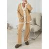 imagePRETTYGARDEN Lounge Sets for Women Fall 2026 Loungewear 2 Piece Outfits Cardigan Sweaters Track Suit Matching Winter ClothingKhaki